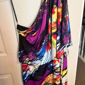Jessica Simpson One Shoulder Multicolor Dress